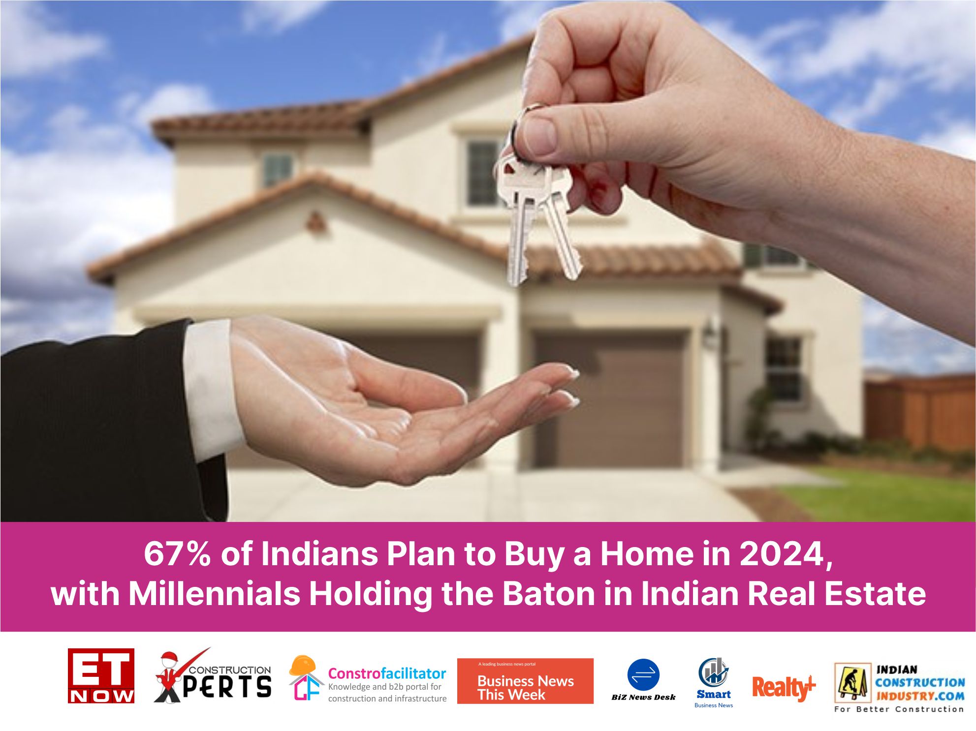 67% of Indians Plan to Buy a Home in 2024, with Millennials Holding the Baton in Indian Real Estate